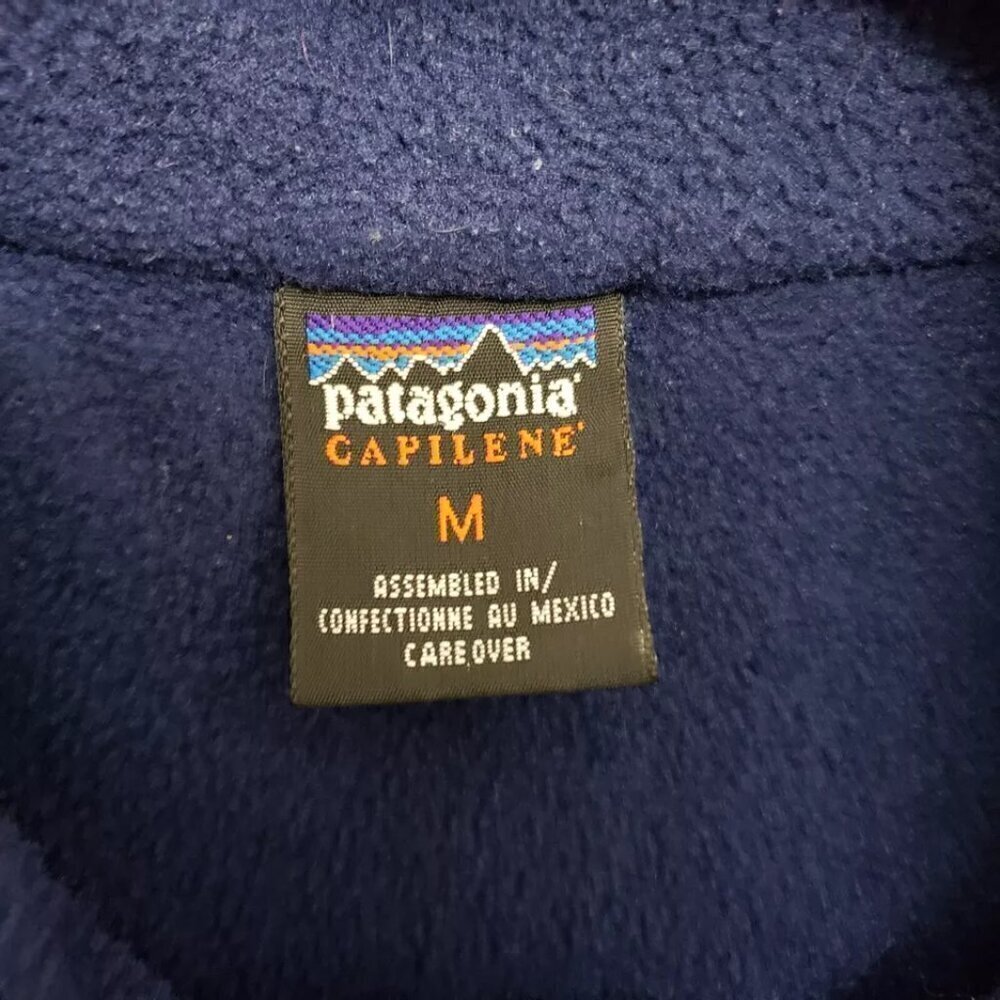 Patagonia Capilene Blue 1/4 Zip Vintage Fleece Women's Sz M - Picture 4 of 5